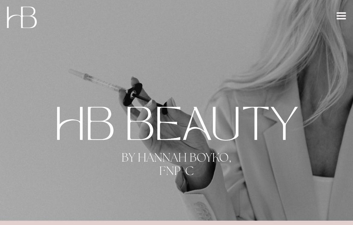 HB Beauty medspa website