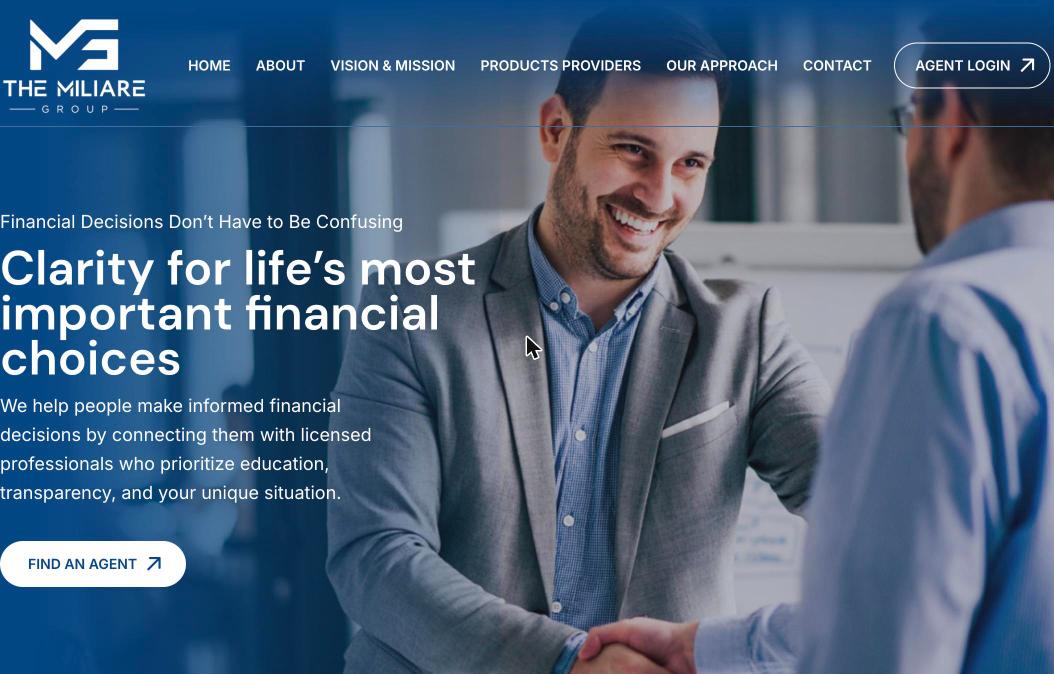 The Miliare Group website